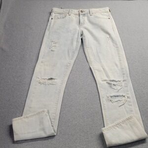 Pilcro‎ and the Letterpress Hyphen Jeans Womens 26 Blue Acid Wash Distress Denim